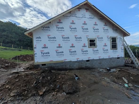 House wrapped and ready for new siding